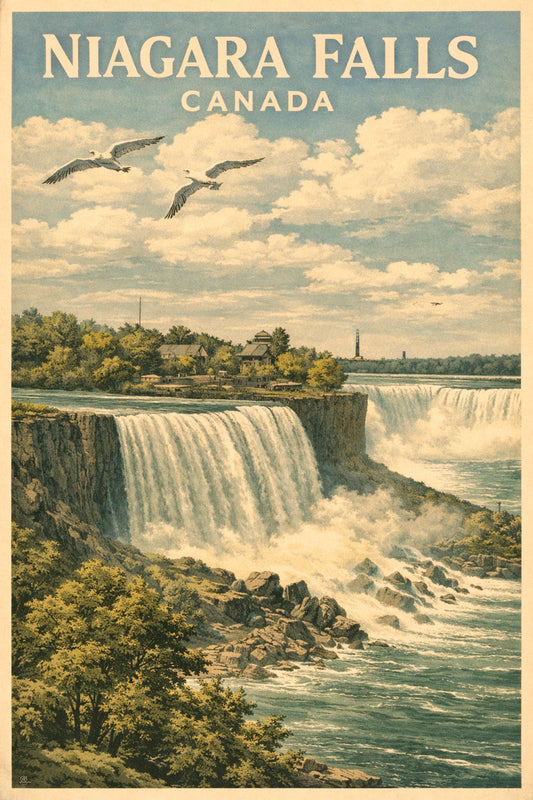 Niagara Falls Canada Classic Vintage Travel Poster