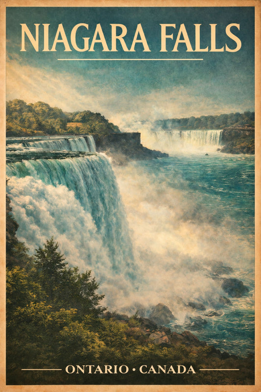 Niagara Falls Ontario Canada Vintage Travel Poster