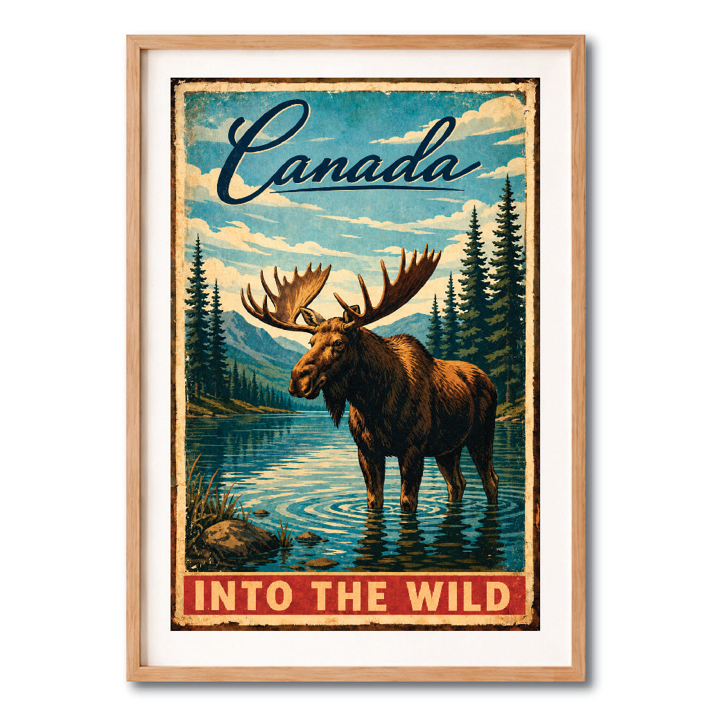 Canada Moose Into The Wild Wall Art Digital Download