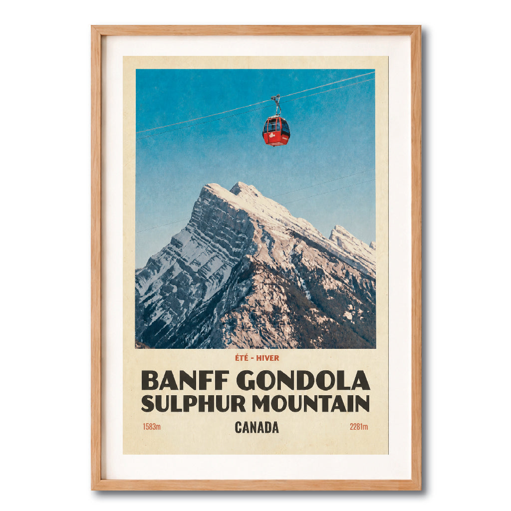 Banff Gondola Sulphur Mountain Vintage Wall Art Digital Download