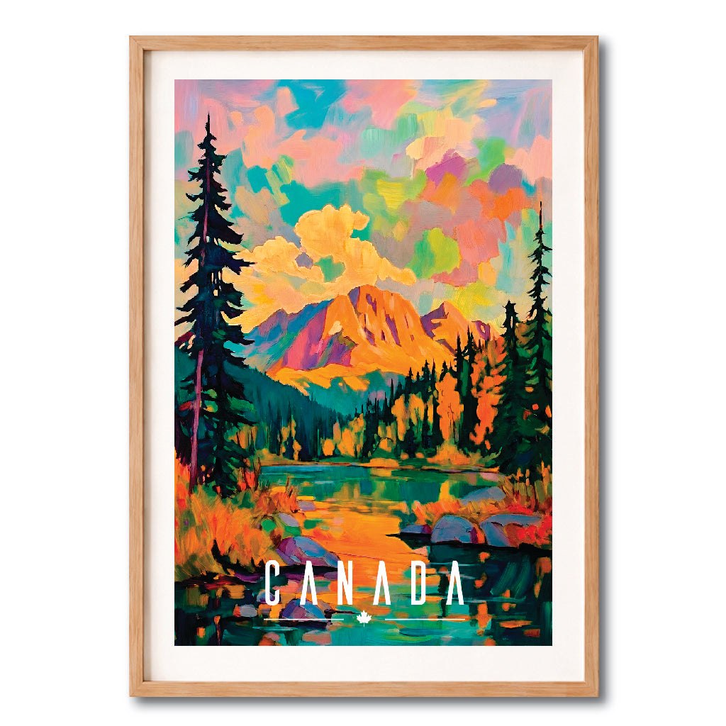 Canada Rocky Mountain Vintage Wall Art Digital Download