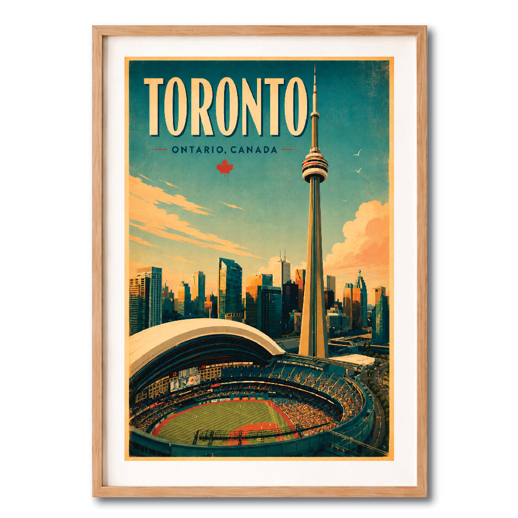 Toronto Ontario Skyline Vintage Wall Art Digital Download