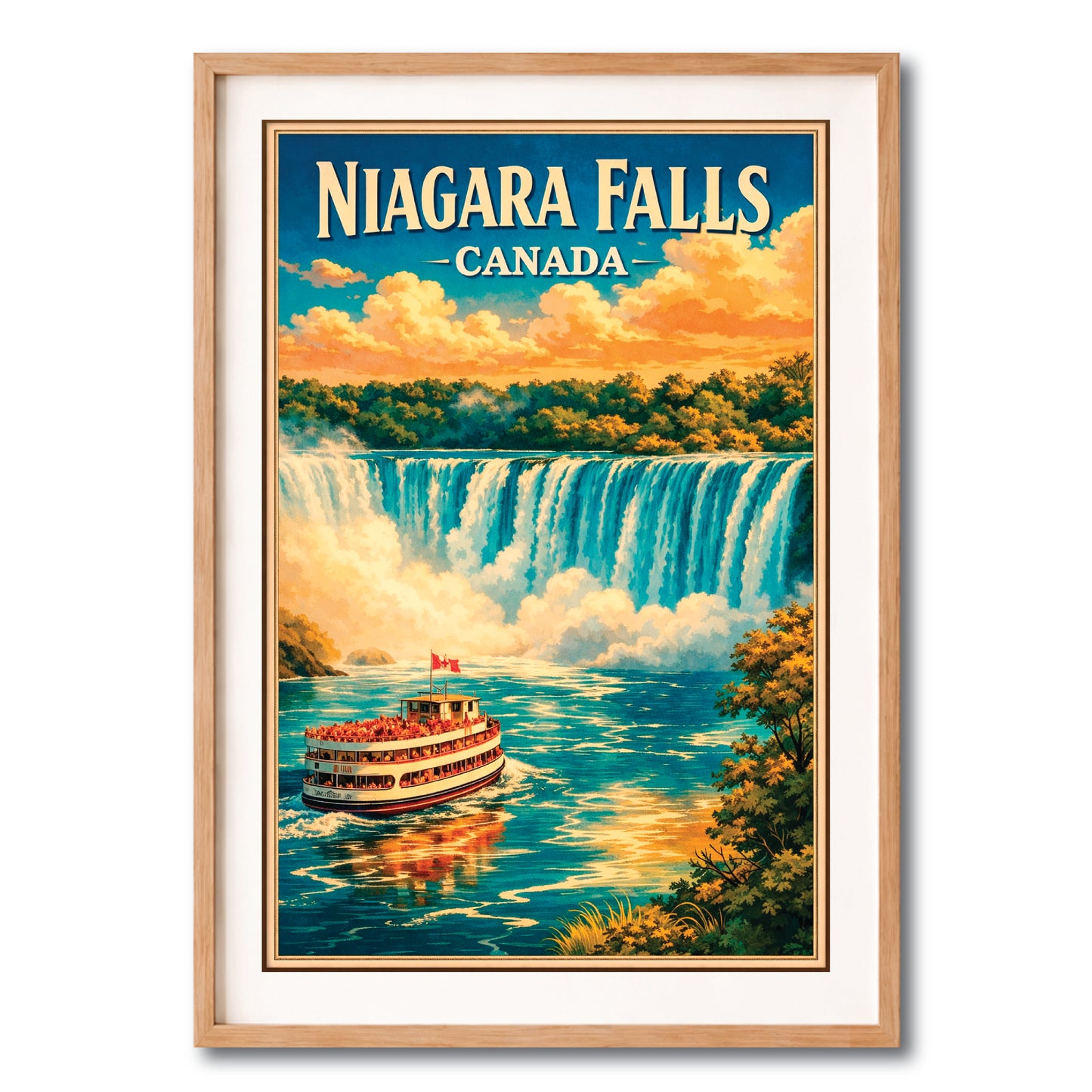 Niagara Falls Hornblower Boat Vintage Wall Art Digital Download