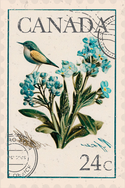 Canada Vintage Postage Stamp Botanical Art Print