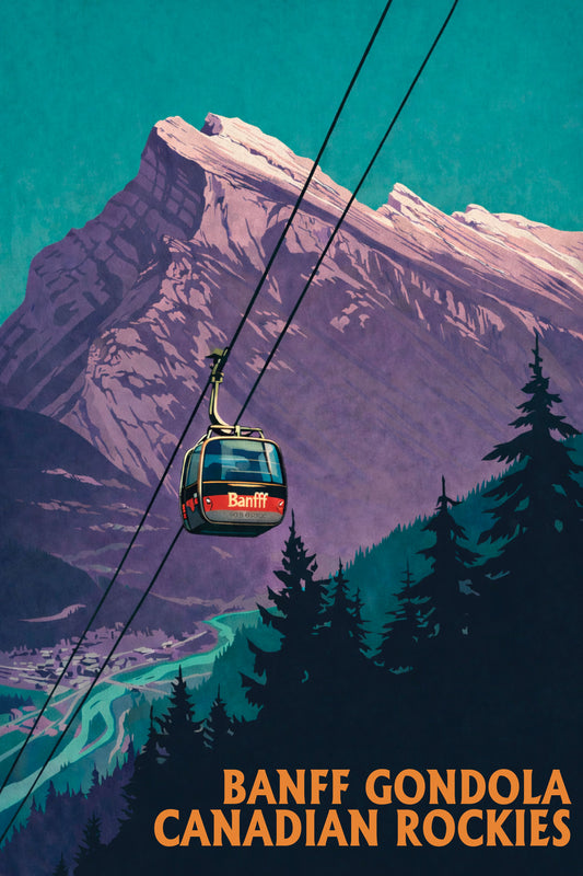 Banff – Gondola Travel Poster