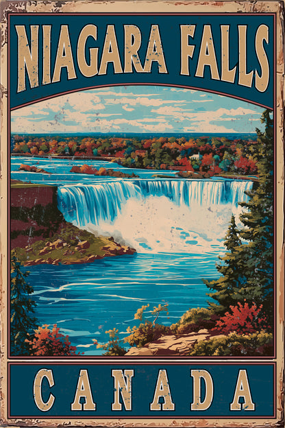 Niagara Falls Canada Classic Vintage Travel Poster