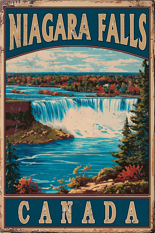 Niagara Falls Canada Classic Vintage Travel Poster