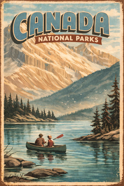 Canada National Parks Vintage Travel Poster