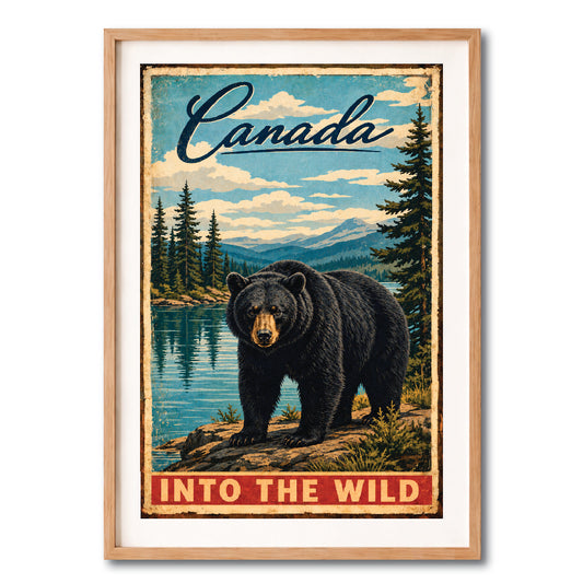 Canada Black Bear Into The Wild Wall Art Digital Download