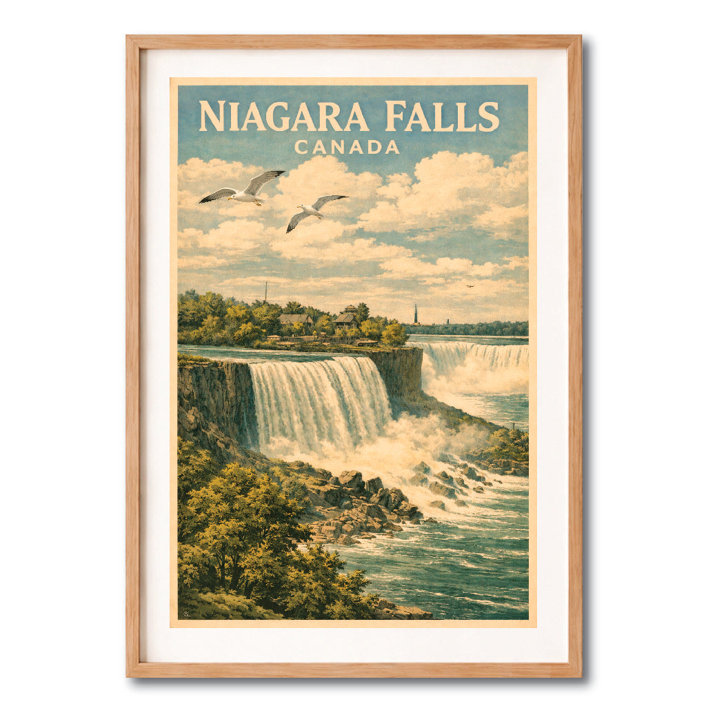 Niagara Falls Canada Waterfall Vintage Wall Art Digital Download