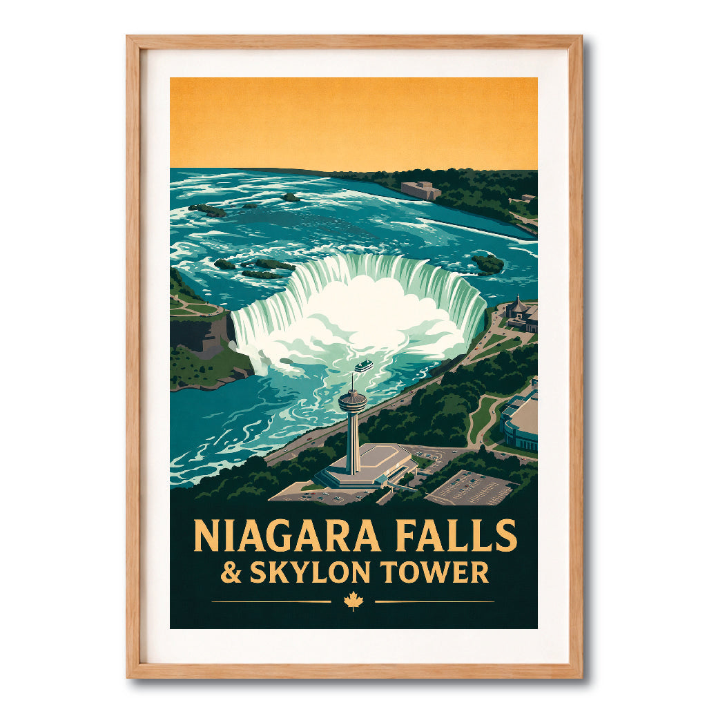 Niagara Falls Skylon Tower Vintage Wall Art Digital Download