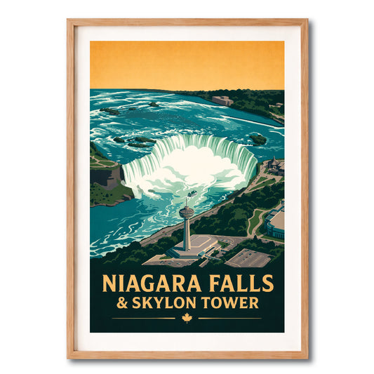 Niagara Falls Skylon Tower Vintage Wall Art Digital Download