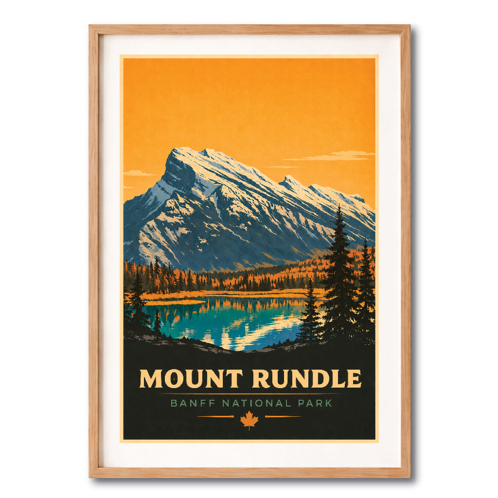 Mount Rundle Banff National Park Vintage Wall Art Digital Download