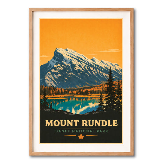Mount Rundle Banff National Park Vintage Wall Art Digital Download