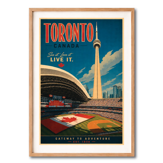 Toronto Baseball Stadium Vintage Wall Art Digital Download