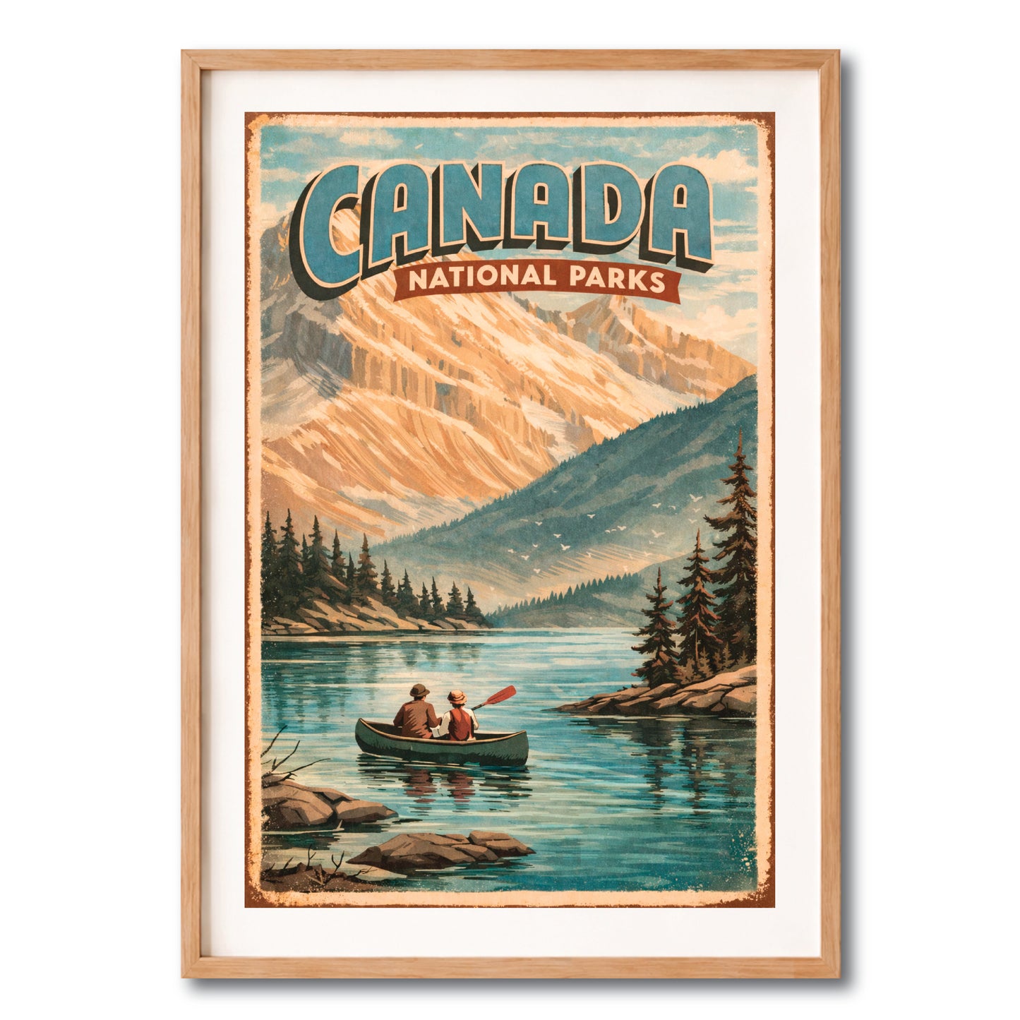 Canada National Parks Lake Vintage Wall Art Digital Download