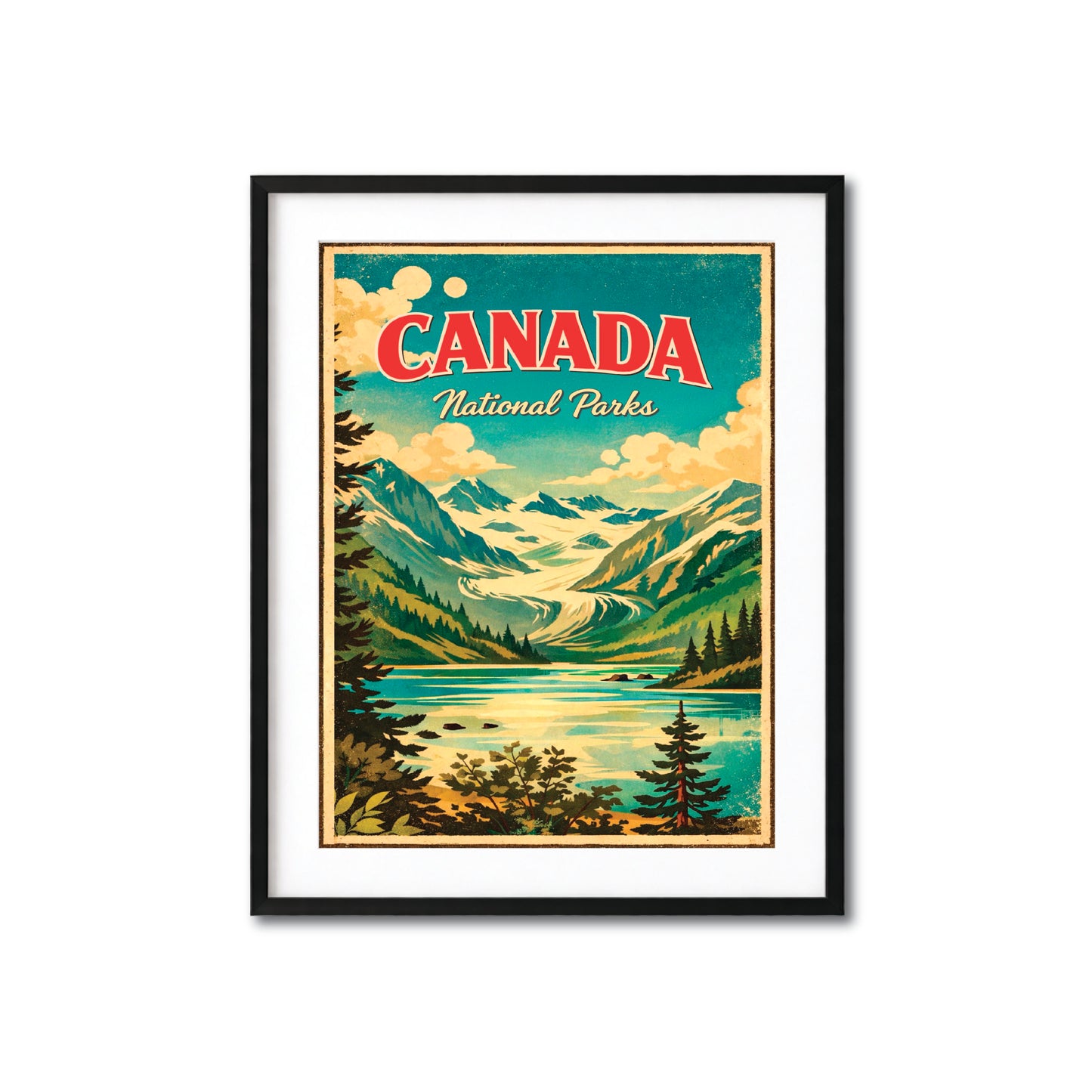 Canada National Parks Poster – Vintage Landscape Wall Art Print