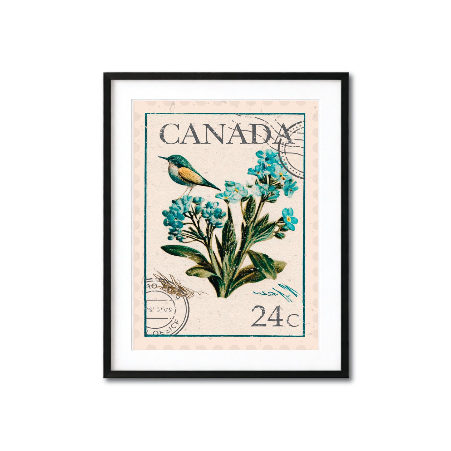 Canada Vintage Postage Stamp Botanical Art Print