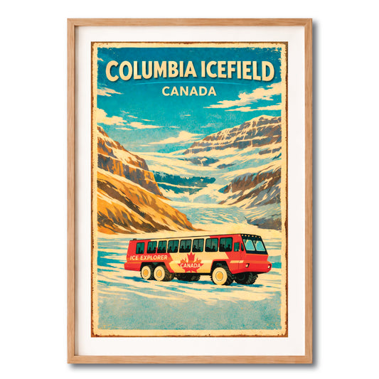 Columbia Icefield Canada Vintage Wall Art Digital Download