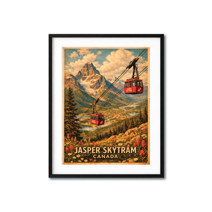 Jasper SkyTram Canada Vintage Travel Poster
