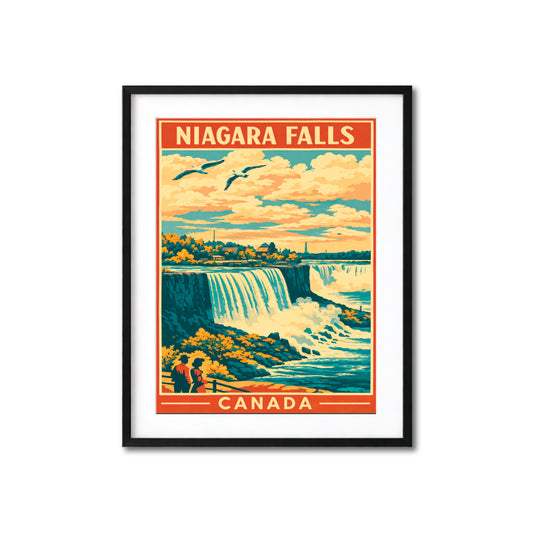 Niagara Falls Canada Vintage Travel Poster