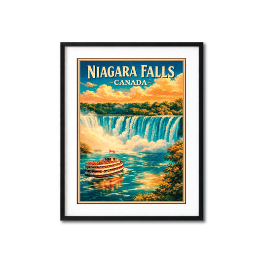 Niagara Falls Canada Hornblower Vintage Travel Poster