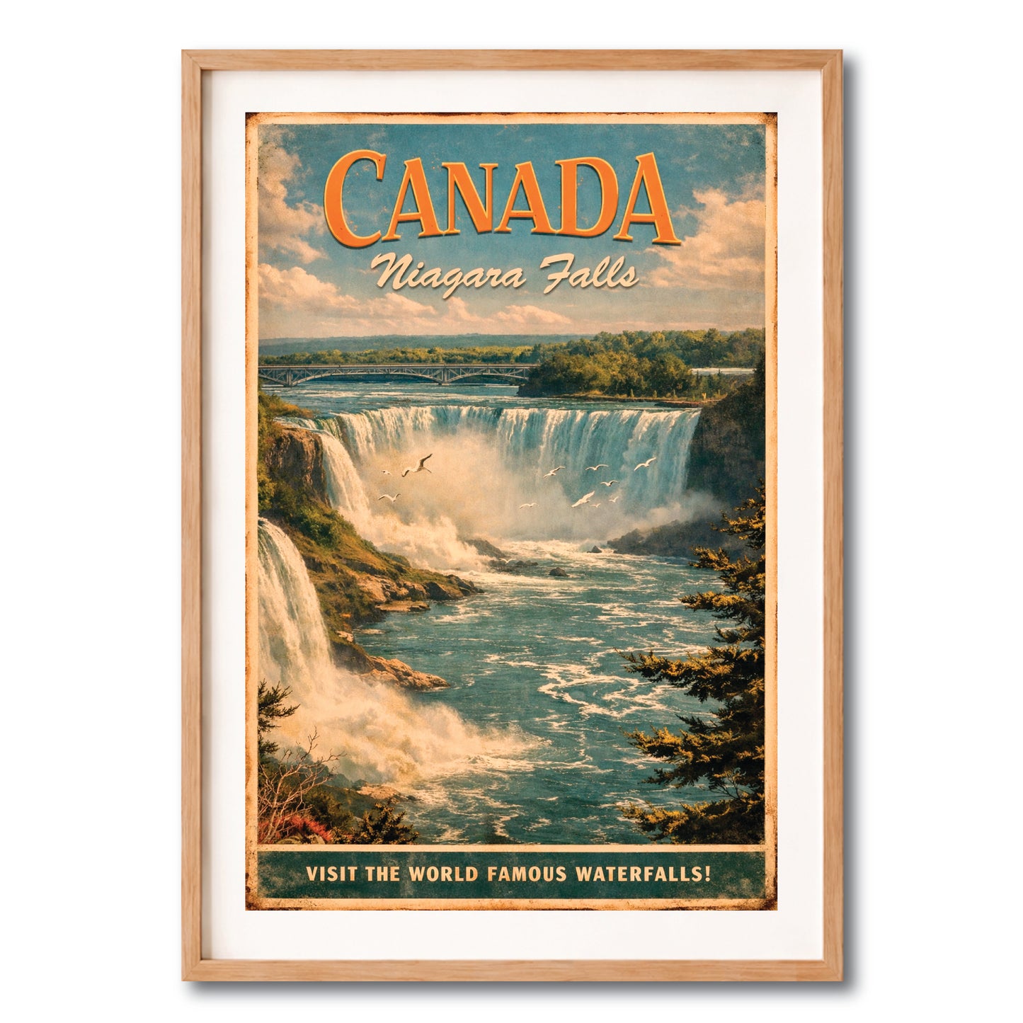 Canada Niagara Falls Vintage Wall Art Digital Download