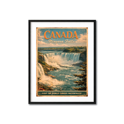 Canada Niagara Falls Vintage Travel Poster
