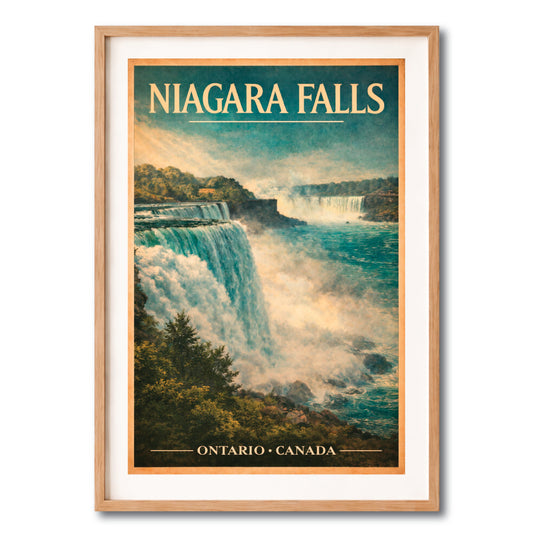 Niagara Falls Ontario Canada Vintage Travel Poster