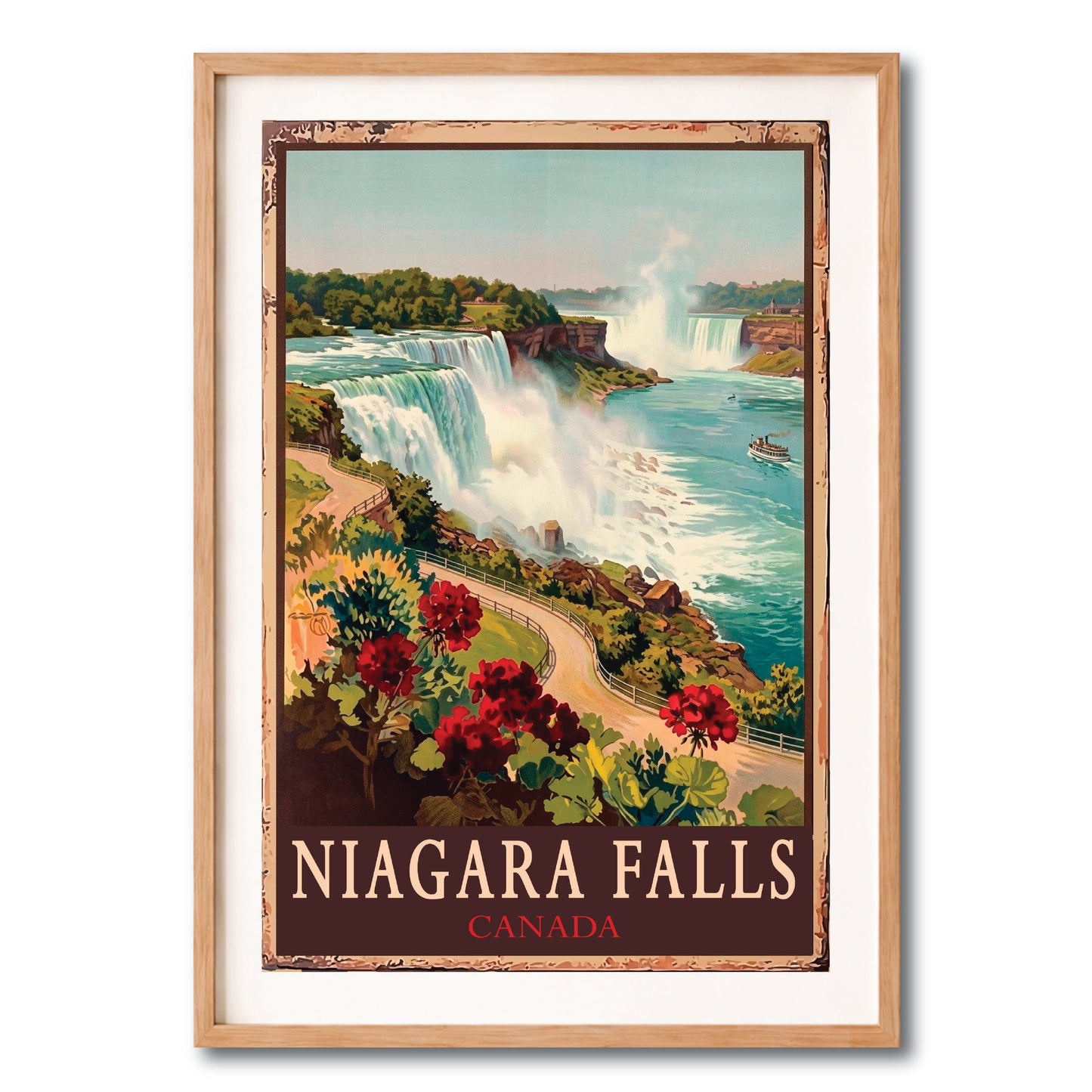 Niagara Falls Canada Scenic Vintage Wall Art Digital Download