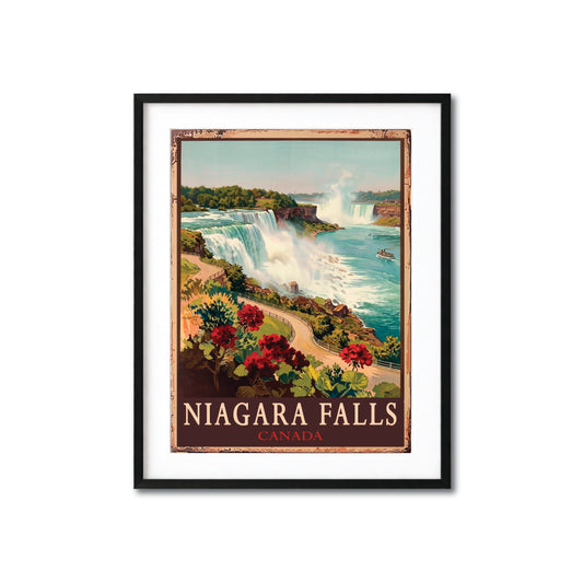 Niagara Falls Canada Scenic Vintage Travel Poster