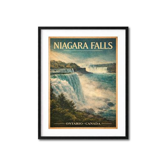 Niagara Falls Vintage Travel Poster – Ontario, Canada Wall Art