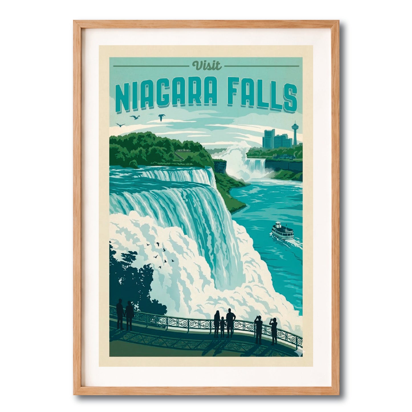 Niagara Falls Visit Scenic Vintage Wall Art Digital Download