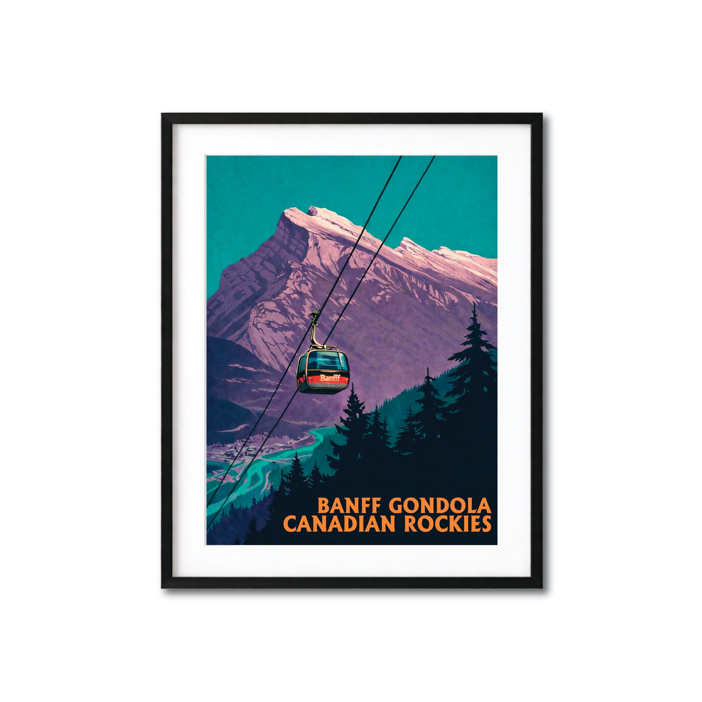 Banff – Gondola Travel Poster