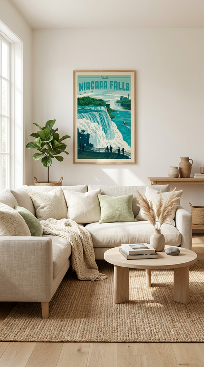Niagara Falls Visit Scenic Vintage Wall Art Digital Download