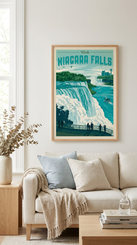 Niagara Falls Visit Scenic Vintage Wall Art Digital Download