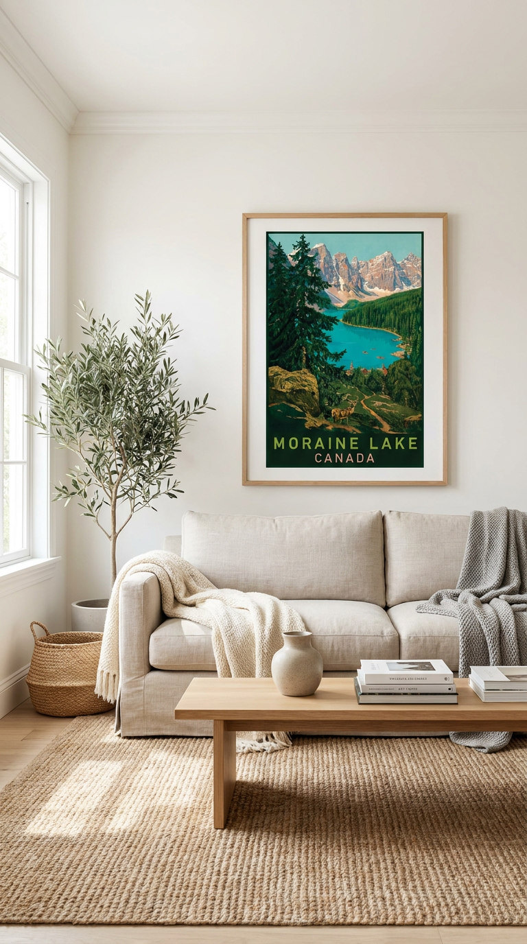 Moraine Lake Canada Vintage Wall Art Digital Download
