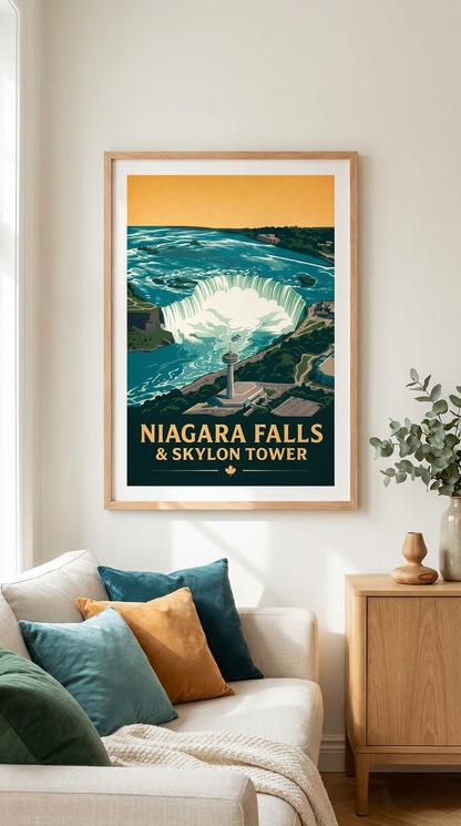 Niagara Falls Skylon Tower Vintage Wall Art Digital Download