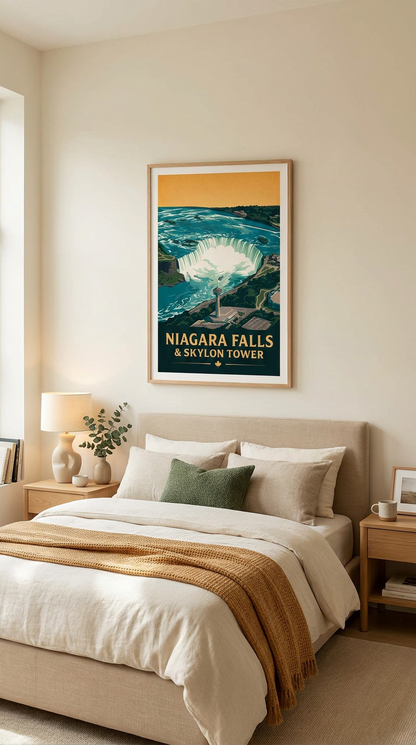 Niagara Falls Skylon Tower Vintage Wall Art Digital Download