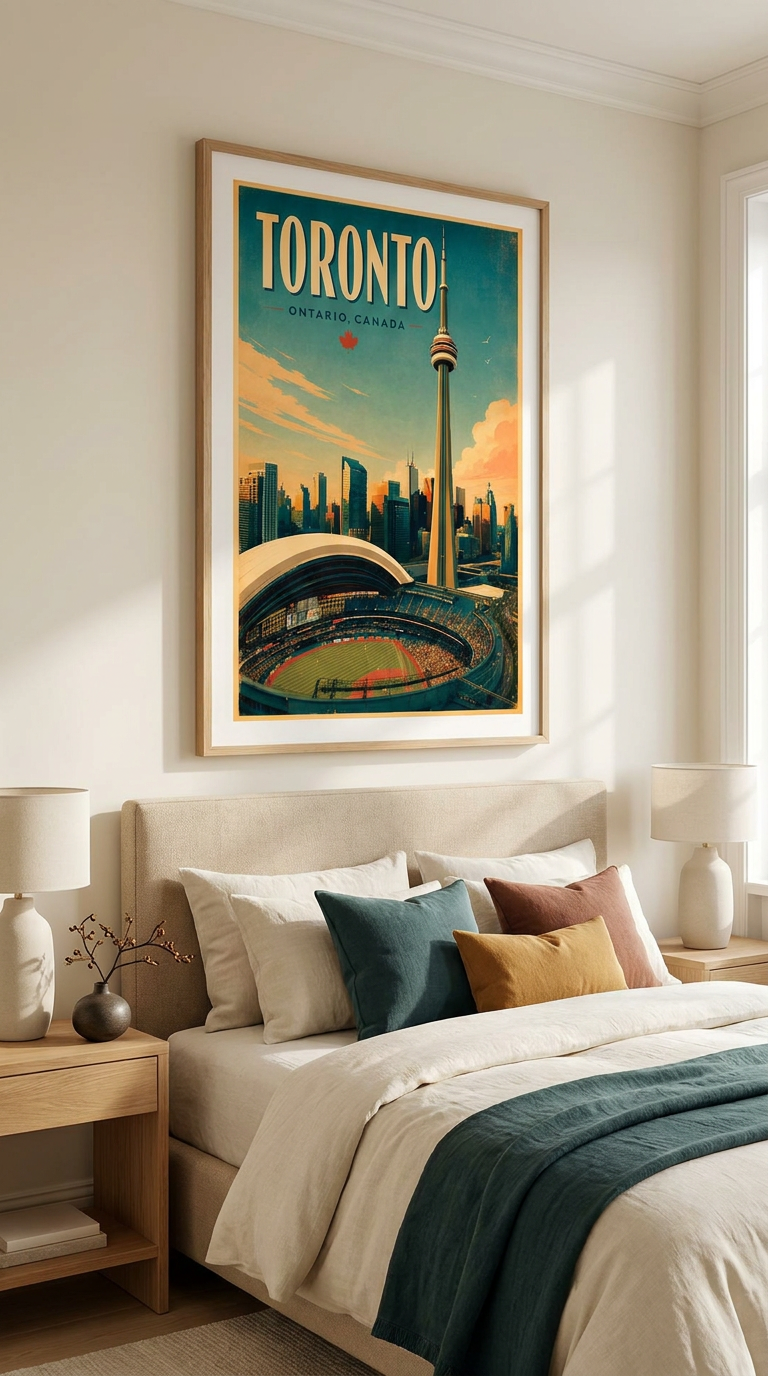 Toronto Ontario Skyline Vintage Wall Art Digital Download