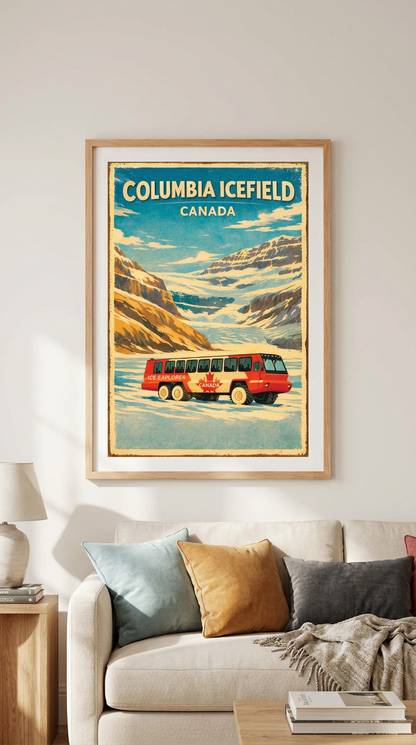 Columbia Icefield Canada Vintage Wall Art Digital Download
