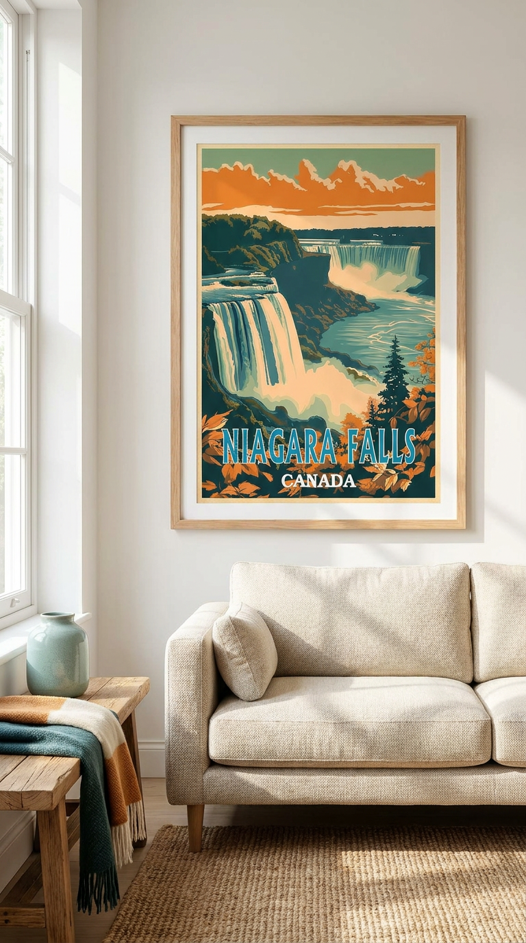 Niagara Falls · Retro — Vintage Digital Print