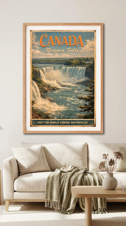 Canada Niagara Falls Vintage Wall Art Digital Download