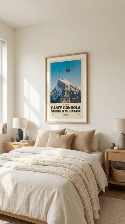 Banff Gondola Sulphur Mountain Vintage Wall Art Digital Download