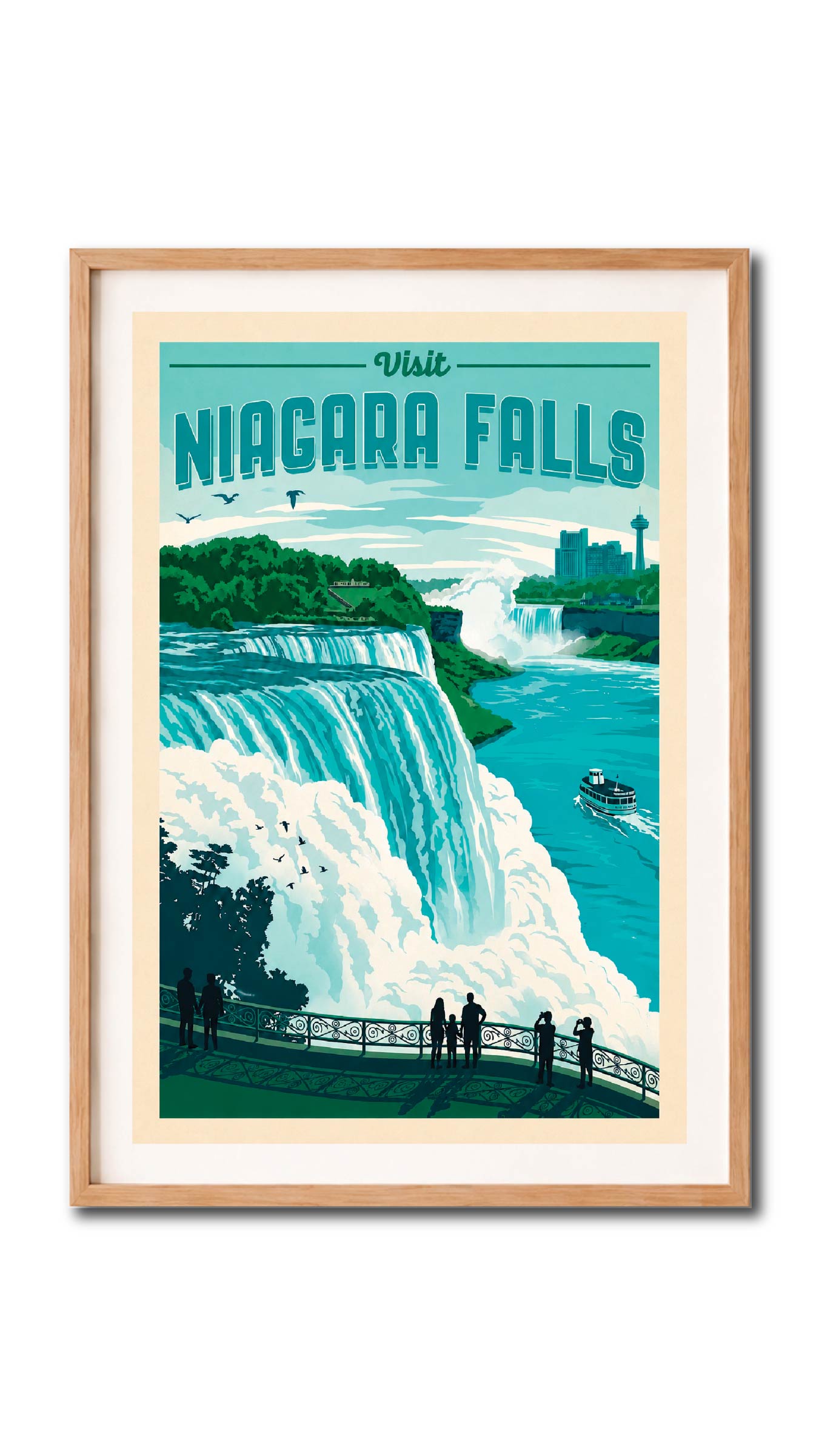 Niagara Falls Visit Scenic Vintage Wall Art Digital Download