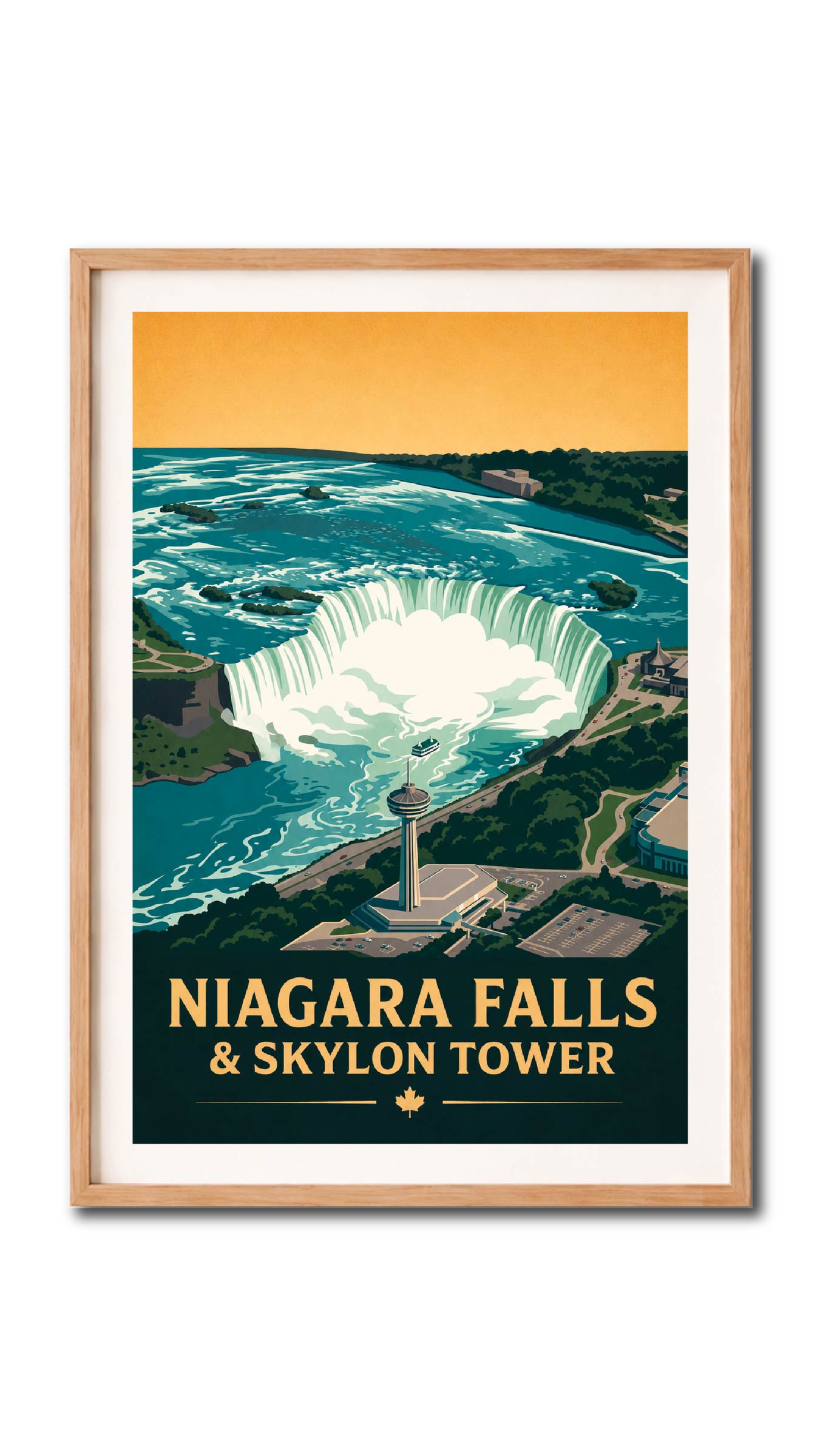 Niagara Falls Skylon Tower Vintage Wall Art Digital Download
