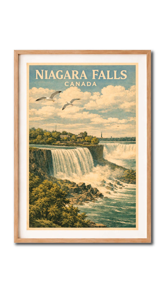 Niagara Falls Canada Waterfall Vintage Wall Art Digital Download
