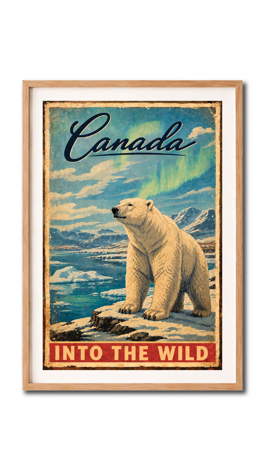 Canada Polar Bear Into The Wild Wall Art Digital Download