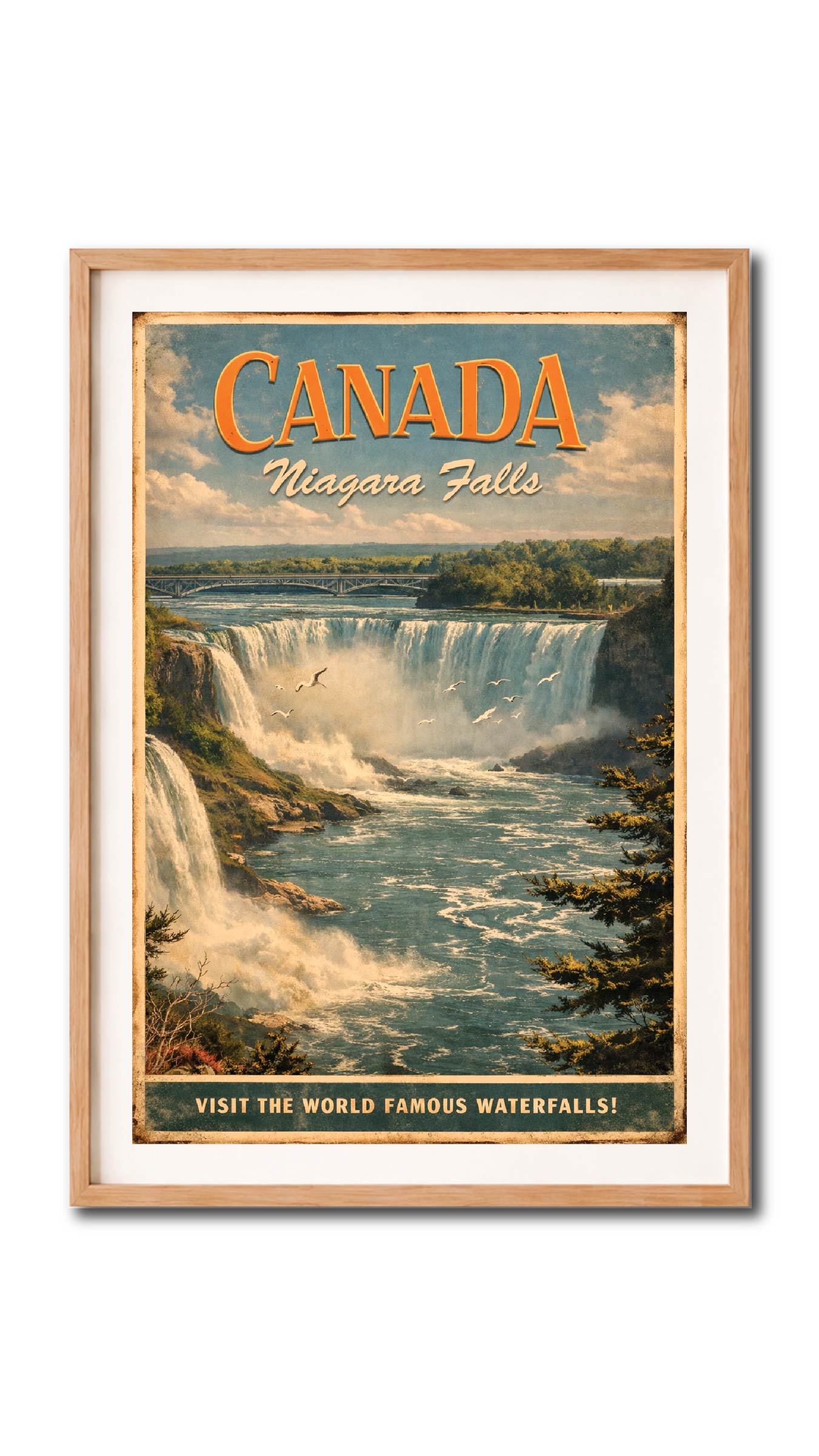 Canada Niagara Falls Vintage Wall Art Digital Download