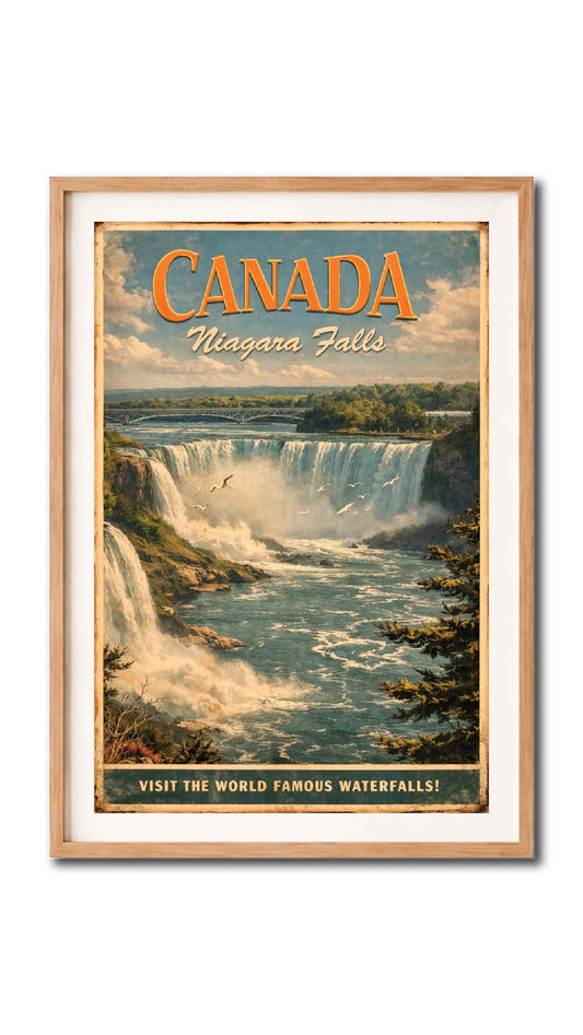 Canada Niagara Falls Vintage Wall Art Digital Download